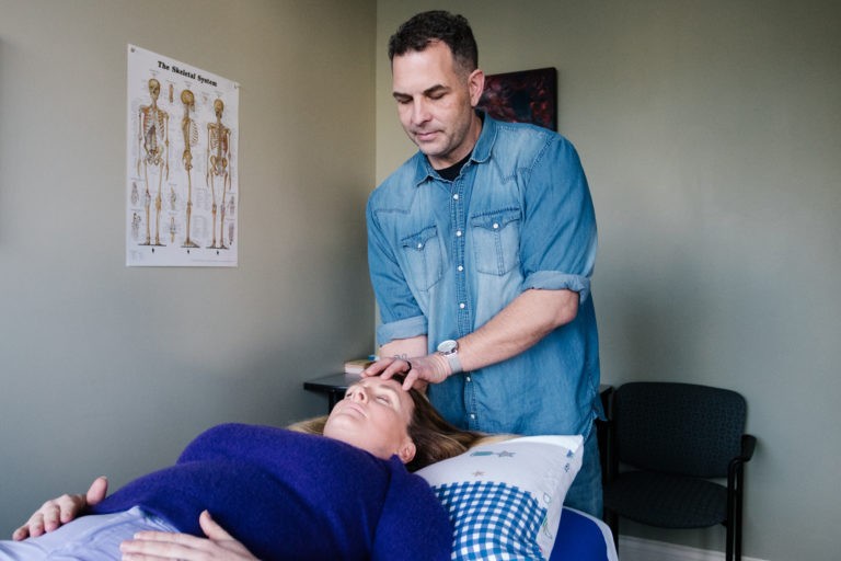 Acupuncturist Jean-Paul performs a Kruger treatment